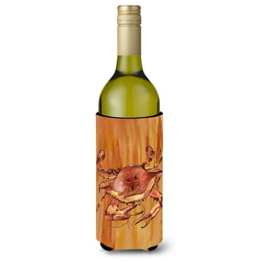 Carolines Treasures 8139LITERK Crab  Wine Bottle Hugger Wine Bottle multicolor