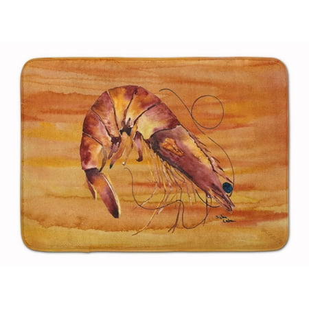 Carolines Treasures 8140-RUG Shrimp Machine Washable Memory Foam Mat 19Hx27W multicolor