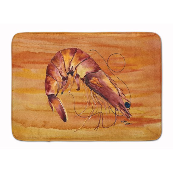 Carolines Treasures 8140-RUG Shrimp Machine Washable Memory Foam Mat 19Hx27W multicolor