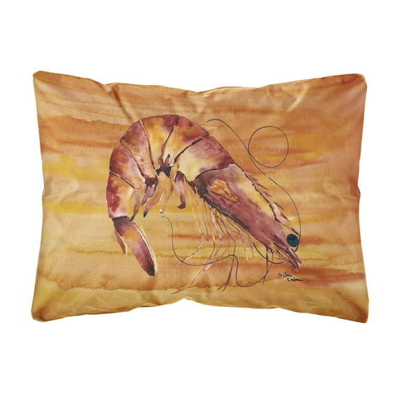 Carolines Treasures 8140PW1216 Shrimp Canvas Fabric Decorative Pillow, 12H x16W, multicolor