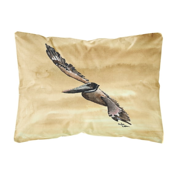 Carolines Treasures 8157PW1216 Bright Green Blue Crab Canvas Fabric Decorative Pillow, 12H x16W, multicolor