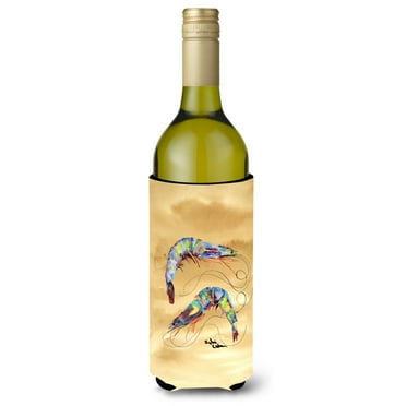 Carolines Treasures 8158LITERK Shrimp Wine Bottle Hugger Wine Bottle multicolor