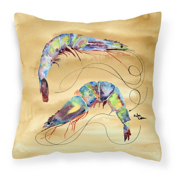 Carolines Treasures 8158PW1414 Shrimp Fabric Decorative Pillow, 14Hx14W, multicolor