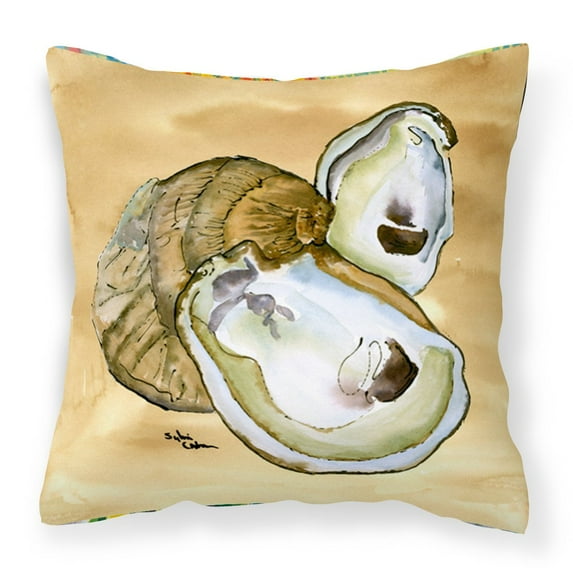 Carolines Treasures 8160PW1414 Oyster Fabric Decorative Pillow, 14Hx14W, multicolor