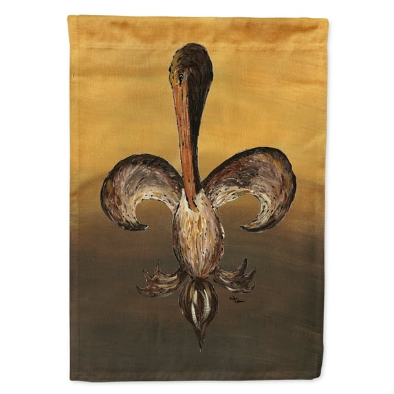 Carolines Treasures 8206-FLAG-PARENT Pelican Fleur de lis Flag multicolor