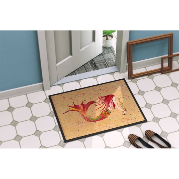 Carolines Treasures 8339-MAT Mermaid Door Mat Indoor Rug or Outdoor Welcome Mat 18x27 Doormat 8339 Doormat 18H X 27W