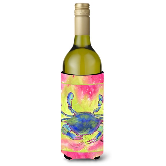 Carolines Treasures 8343LITERK Crab Wine Bottle Hugger Wine Bottle multicolor