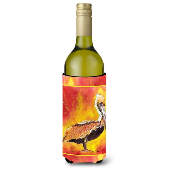 Carolines Treasures 8344LITERK Pelican Wine Bottle Hugger Wine Bottle multicolor