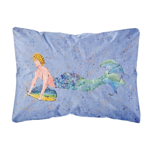 Carolines Treasures 8347PW1216 Merman Canvas Fabric Decorative Pillow, 12H x16W, multicolor