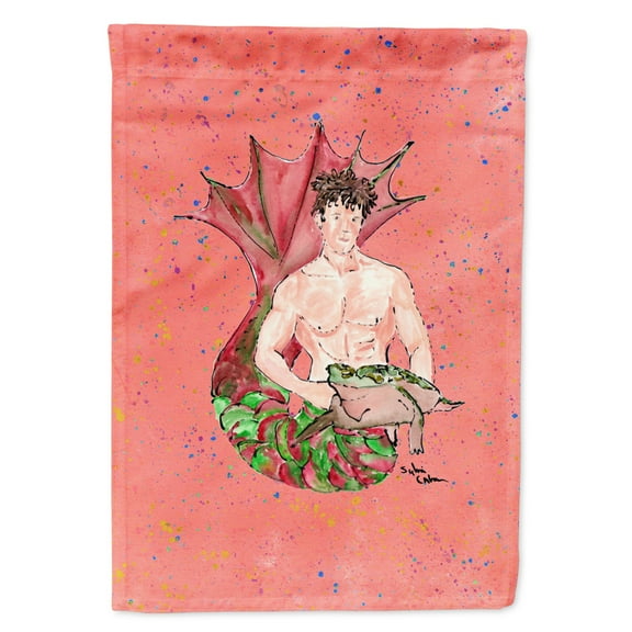 Carolines Treasures 8348-FLAG-PARENT Merman Merman Flag  multicolor