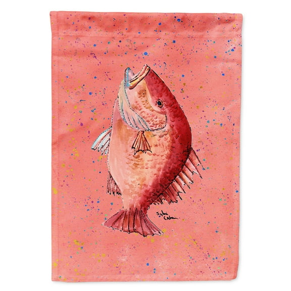 Carolines Treasures 8351-FLAG-PARENT Fish Strawberry Snapper Flag multicolor