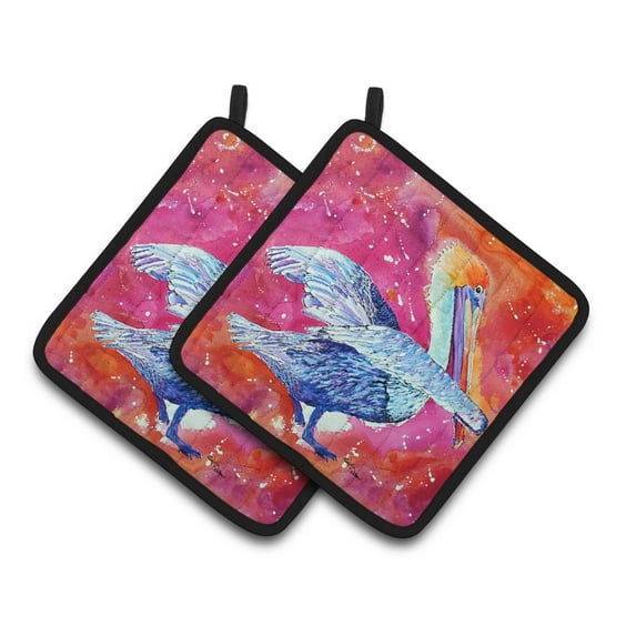 Carolines Treasures 8360PTHD Pelican Pair of Pot Holders 7.5HX7.5W multicolor