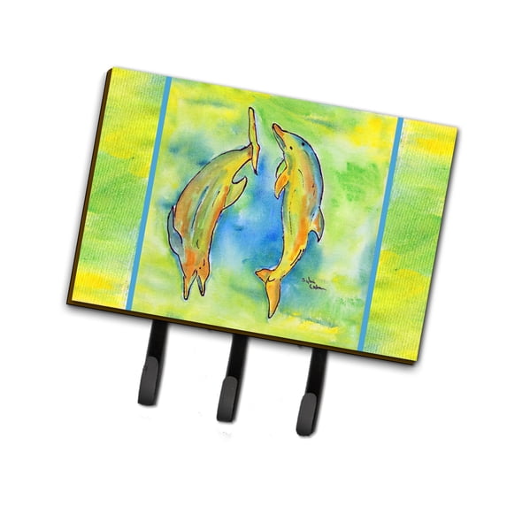 Carolines Treasures 8380TH68 Dolphin Leash or Key Holder Triple Hook multicolor