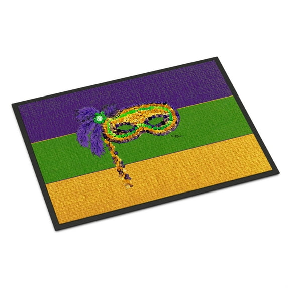 Carolines Treasures 8384MAT Mardi Gras Door Mat Indoor Rug or Outdoor Welcome Mat 18X27 Doormat 18H X 27W multicolor