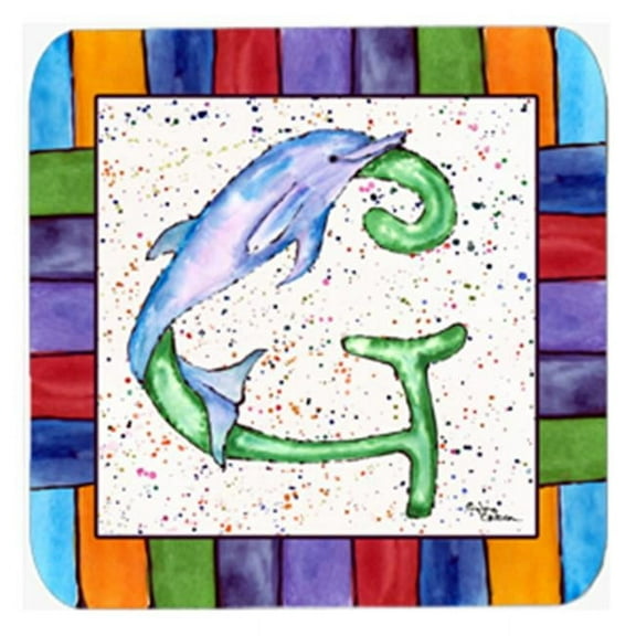 Carolines Treasures 8430-FC Dolphin Foam Coasters - Set 4- 3.5 x 3.5 In.