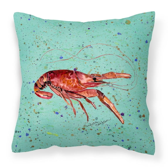 Carolines Treasures 8461PW1414 Crawfish Fabric Decorative Pillow 14HX14W multicolor