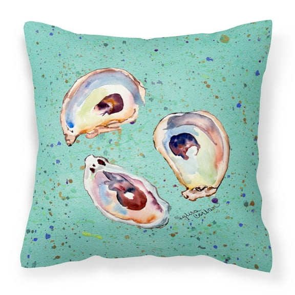Carolines Treasures 8463PW1414 Oyster Fabric Decorative Pillow 14HX14W multicolor