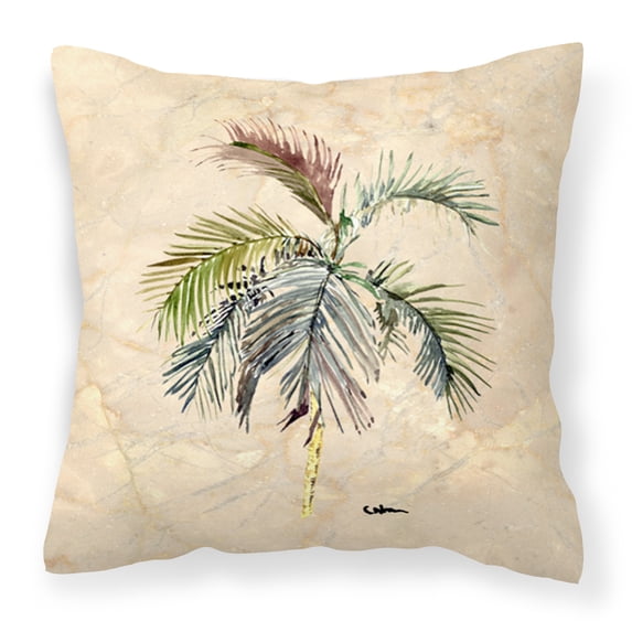 Carolines Treasures 8483PW1414 Tree - Palm Tree Decorative Canvas Fabric Pillow, 14Hx14W, multicolor