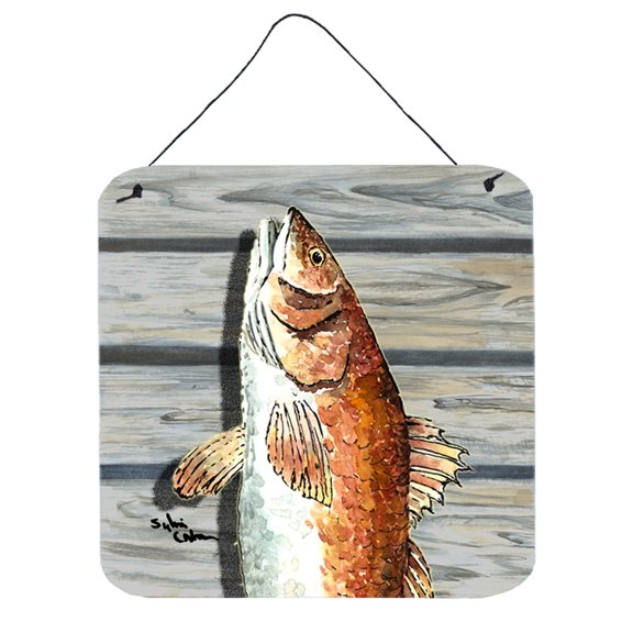 Carolines Treasures 8489DS66 Red Fish Wall or Door Hanging Prints 6HX6W multicolor