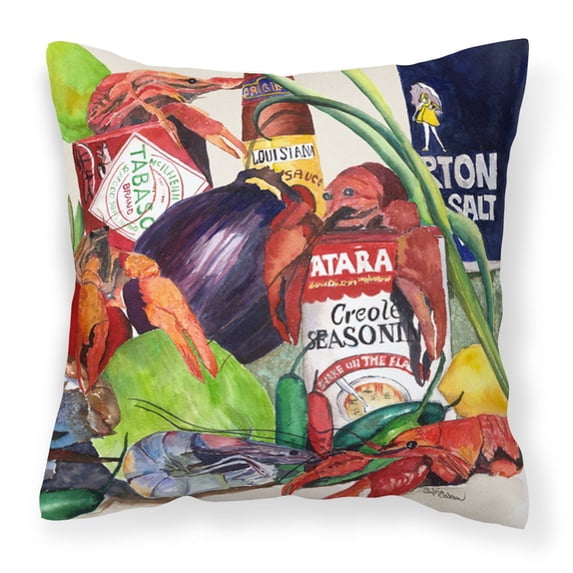 Carolines Treasures 8540-2PW1414 Louisiana Spices Decorative Canvas Fabric Pillow 8540 14Hx14W multicolor