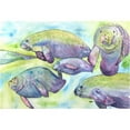 thumbnail image 1 of Carolines Treasures 8544PLMT Manatee Fabric Placemat, 1 of 1