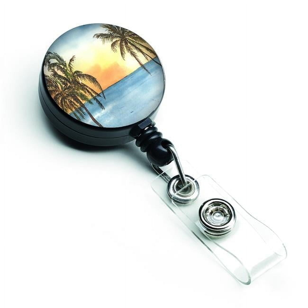 Carolines Treasures 8551BR Palm Tree Retractable Badge Reel