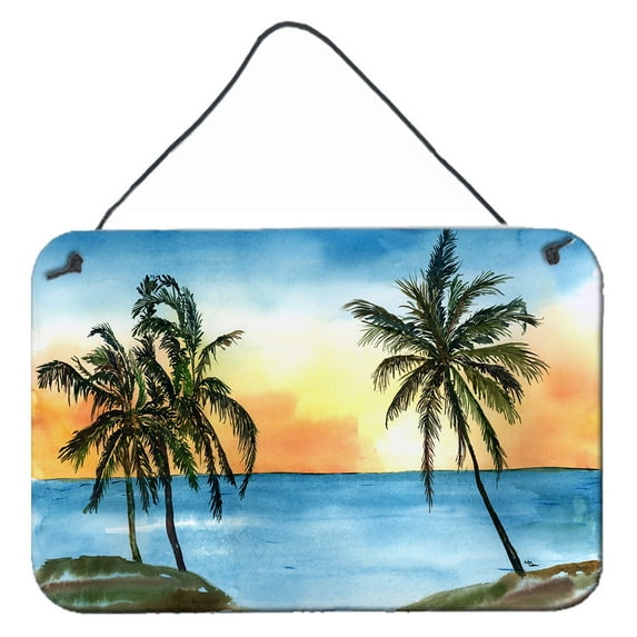 Carolines Treasures 8551DS812 Palm Tree Wall or Door Hanging Prints 8HX12W multicolor
