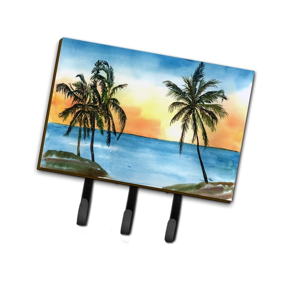 Carolines Treasures 8551TH68 Palm Tree Leash or Key Holder Triple Hook multicolor