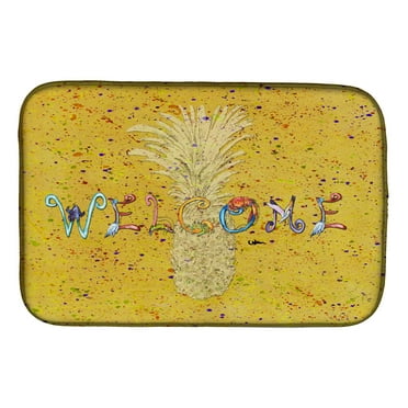 Carolines Treasures 8557DDM Pineapple Dish Drying Mat 14 x 21" multicolor