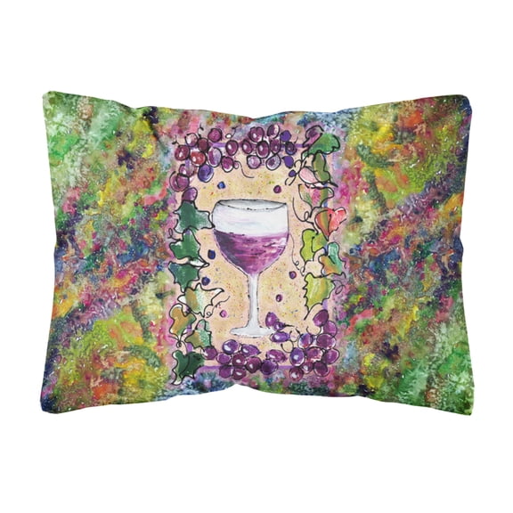Carolines Treasures 8616PW1216 Wine Canvas Fabric Decorative Pillow, 12H x16W, multicolor