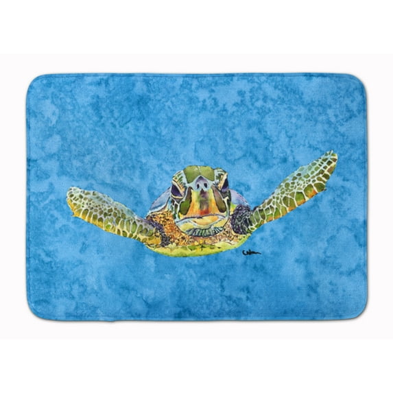 Carolines Treasures 8653RUG Turtle Machine Washable Memory Foam Mat 19Hx27W multicolor