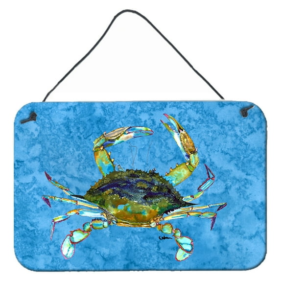 Carolines Treasures 8656DS812 Crab Wall or Door Hanging Prints 8HX12W multicolor