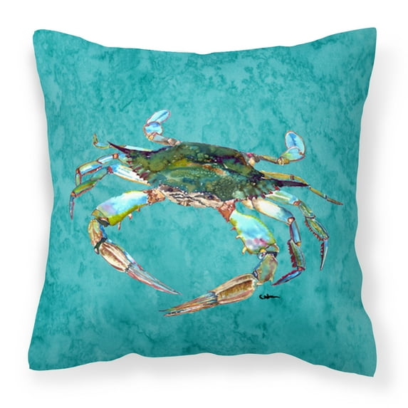Carolines Treasures 8657PW1414 Crab Fabric Decorative Pillow 14HX14W multicolor