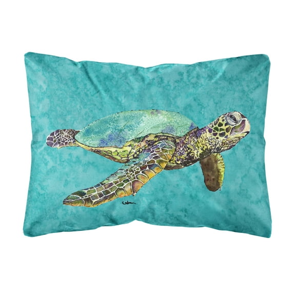 Carolines Treasures 8659PW1216 Turtle Canvas Fabric Decorative Pillow, 12H x16W, multicolor
