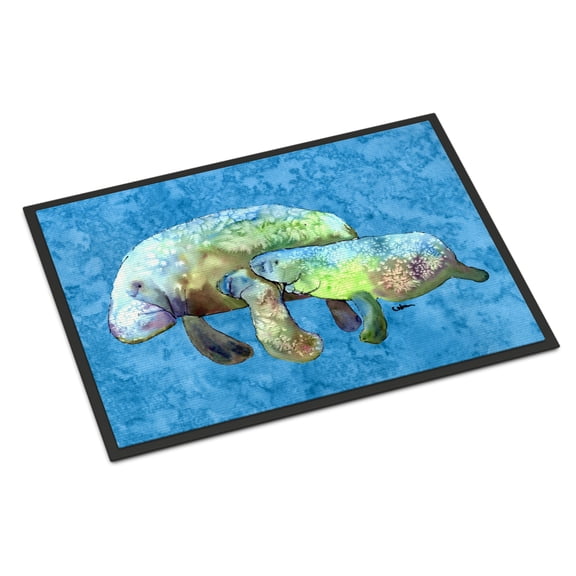 Carolines Treasures 8660MAT Manatee Doormat 18x27 27"L x 18"W multicolor