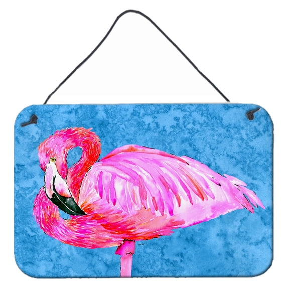 Carolines Treasures 8686DS812 Flamingo Wall or Door Hanging Prints 8HX12W multicolor