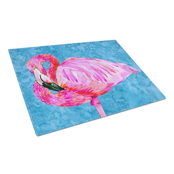 Carolines Treasures 8686LCB Flamingo Glass Cutting Board Large, 12H x 16W, multicolor