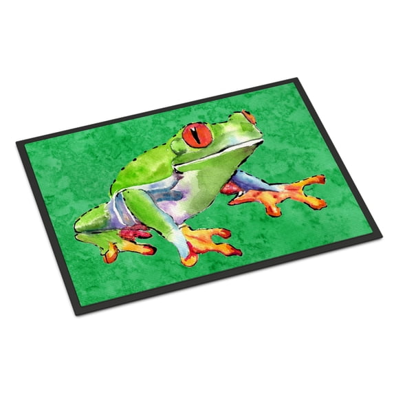Carolines Treasures 8688JMAT Frog Doormat 24x36 36"L x 24"W multicolor