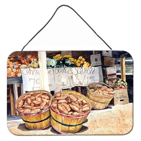 Carolines Treasures 8699DS812 Crawfish with Spices and Corn Wall or Door Hanging Prints  8x12 multicolor