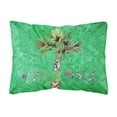 thumbnail image 1 of Carolines Treasures 8710PW1216 Welcome Palm Tree on Green Canvas Fabric Decorative Pillow, 12H x16W, multicolor, 1 of 3