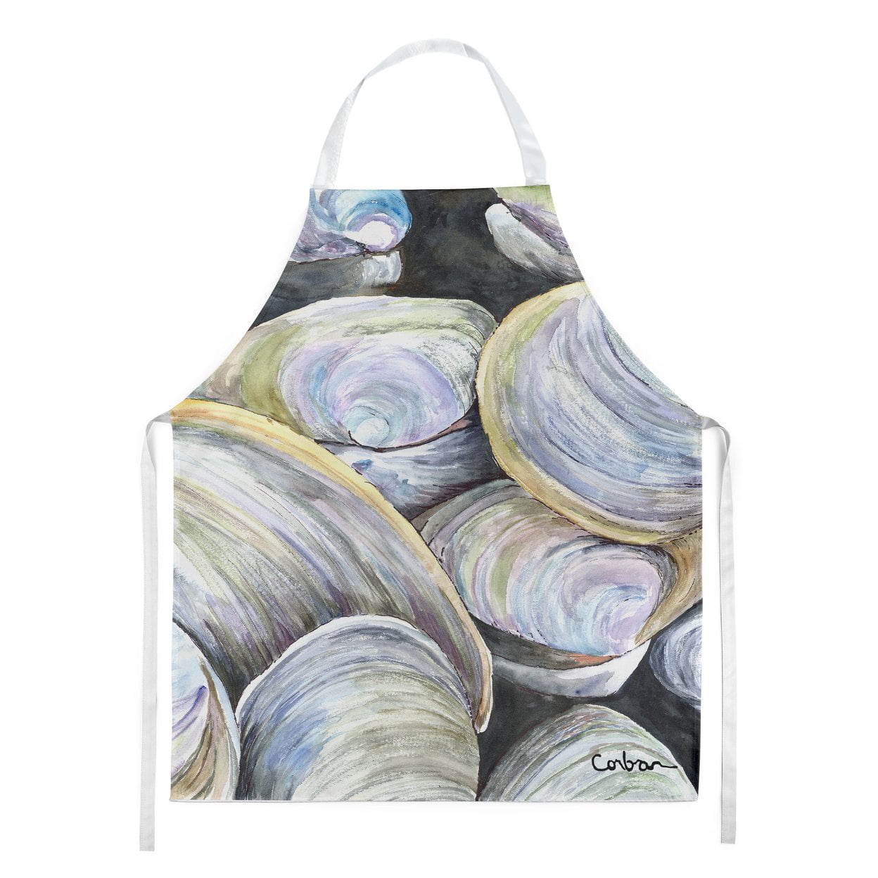 Carolines Treasures 8714APRON Clam Quahog Apron Large multicolor