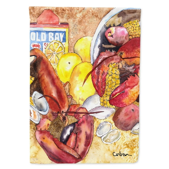Carolines Treasures 8719-FLAG-PARENT Lobster Lobster Bake with Old Bay Seasonings Flag multicolor