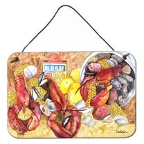 Carolines Treasures 8719DS812 Lobster with Old Bay Wall or Door Hanging Prints 8x12 multicolor