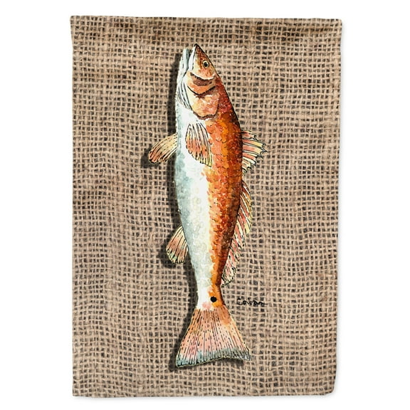 Carolines Treasures 8736-FLAG-PARENT Fish Red Fish Flag  multicolor