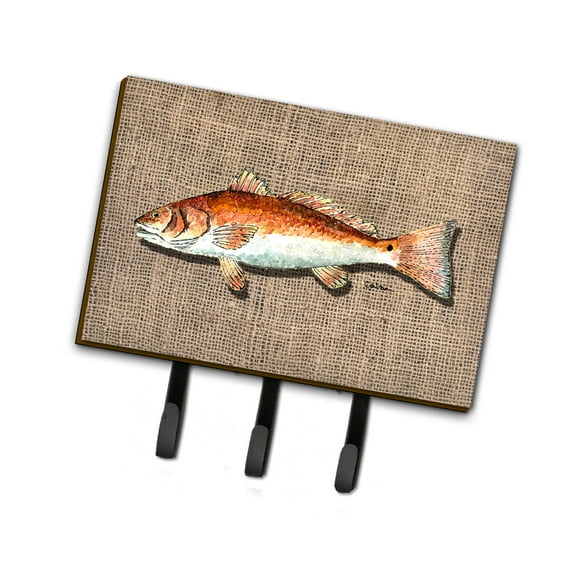 Carolines Treasures 8736TH68 Red Fish Leash or Key Holder Triple Hook multicolor