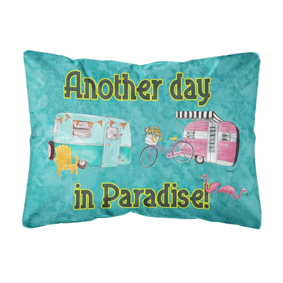 Carolines Treasures 8758PW1216 Another Day in Paradise Canvas Fabric Decorative Pillow, 12H x16W, multicolor