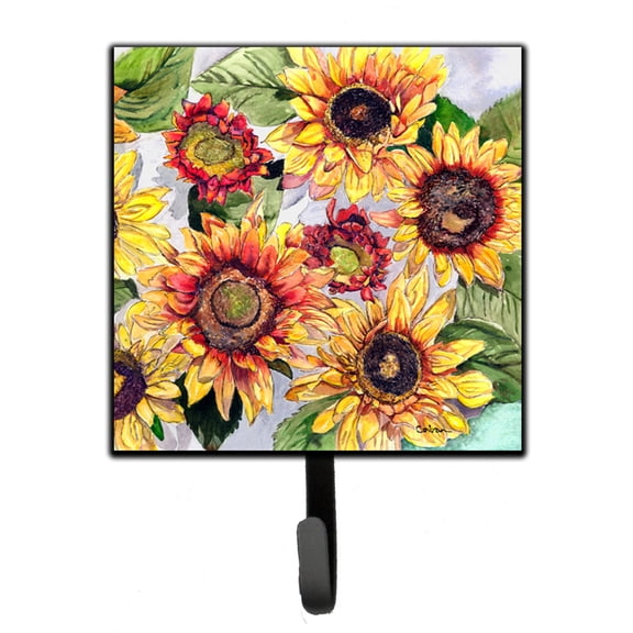 Carolines Treasures 8766SH4 Sunflowers Leash or Key Holder Single Hook multicolor