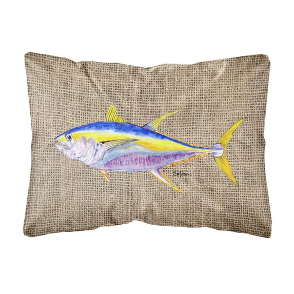 Carolines Treasures 8771PW1216 Fish - Tuna Canvas Fabric Decorative Pillow, 12H x16W, multicolor