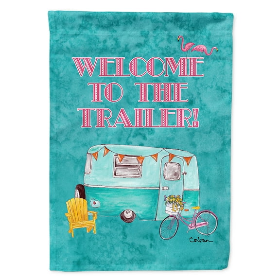 Carolines Treasures 8782-FLAG-PARENT Welcome to the Trailer  Flag  multicolor