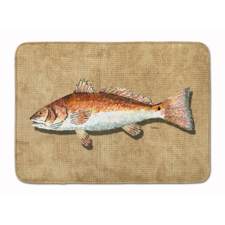 Carolines Treasures 8807RUG Red Fish Machine Washable Memory Foam Mat 19Hx27W multicolor